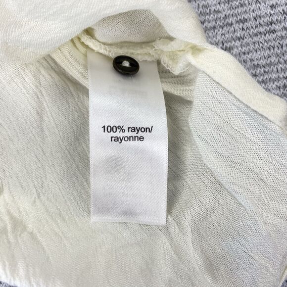 Maurices 3/4 Sleeve Peasant Top Size Small Cream Rayon Sheer Blouse MSRP: $29 - Picture 11 of 13
